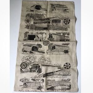 Uncut Vintage Kay Dee Pure Linen Kitchen Towel Landis Mill Distillery PA